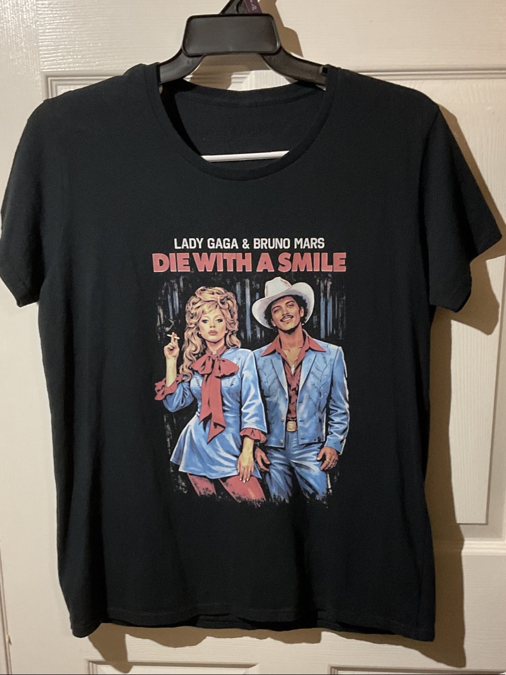 Lady Gaga & Bruno Mars “Die With A Smile' Graphic Band Tee